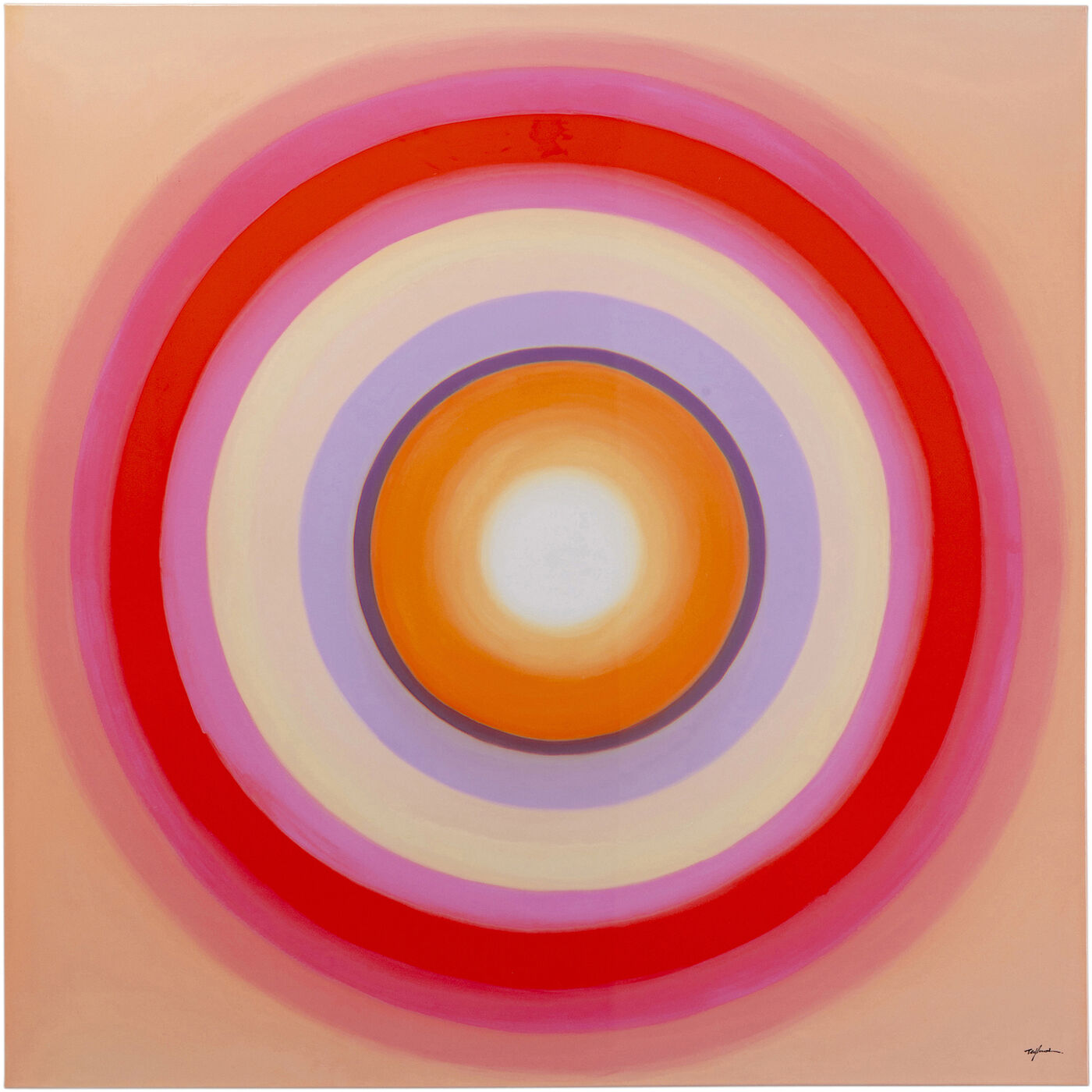 Картина на холсте Tendency Circle Pink 120x120 см KARE 56162