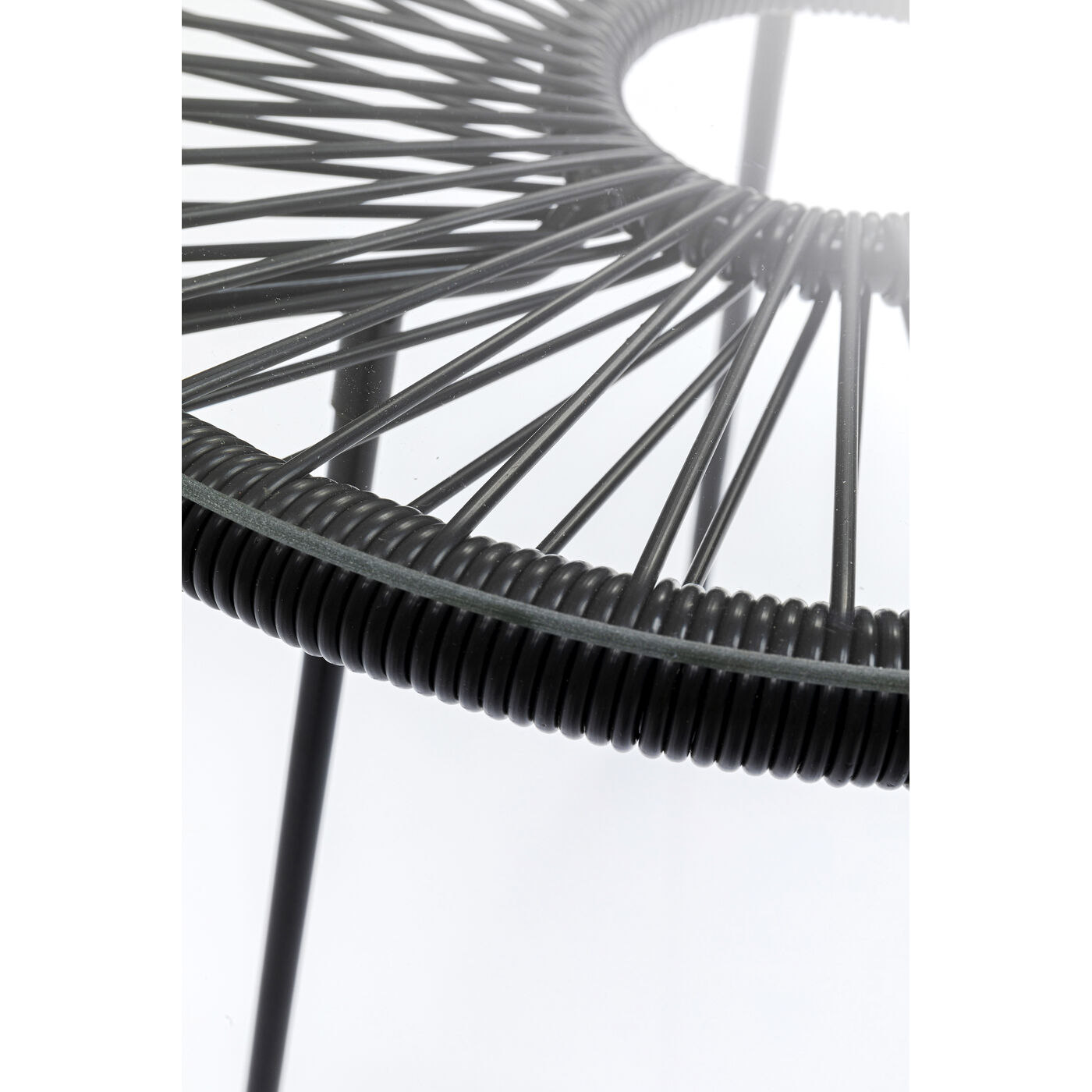Комлект кресло + столик Acapulco Black (2 предмета) KARE 47404