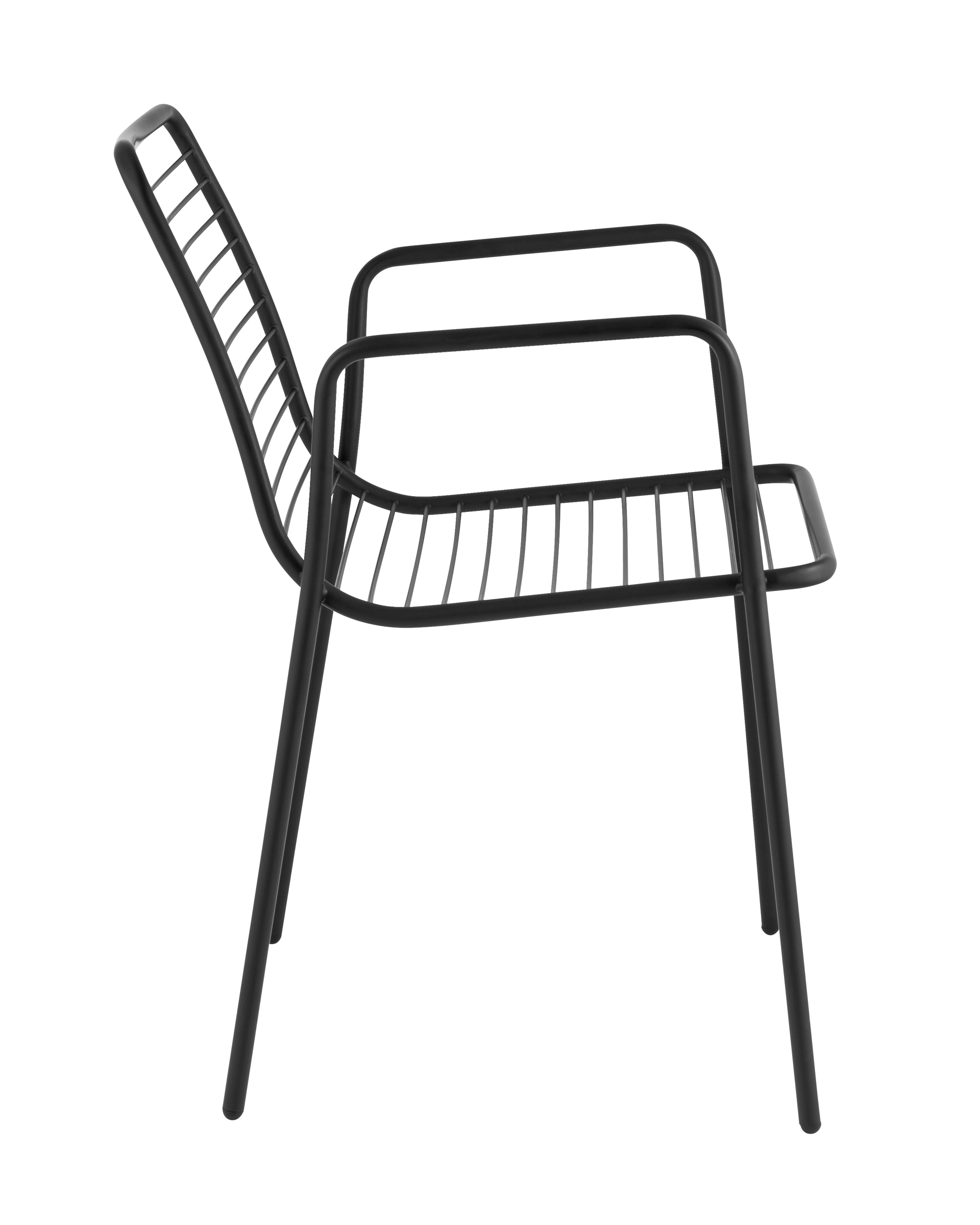 Стул с подлокотниками Дели металл черный Stool Group