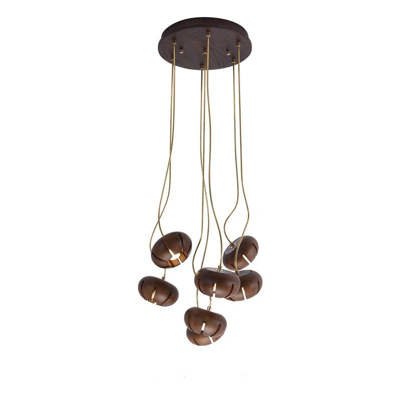 Дизайнерская люстра CAPSULES D30 Dark wood by ImperiumLoft