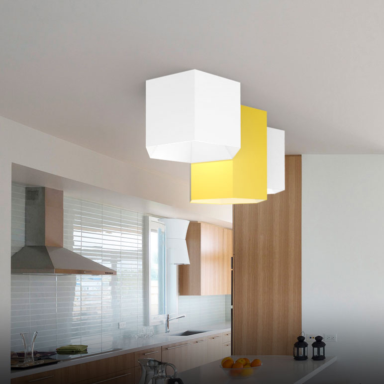 Потолочный светильник HEXAGON B H20 Grey by ImperiumLoft