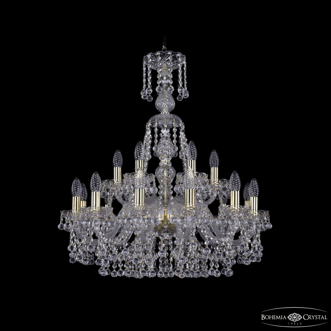 Люстра хрустальная 1409/12+6/240/XL-76 G