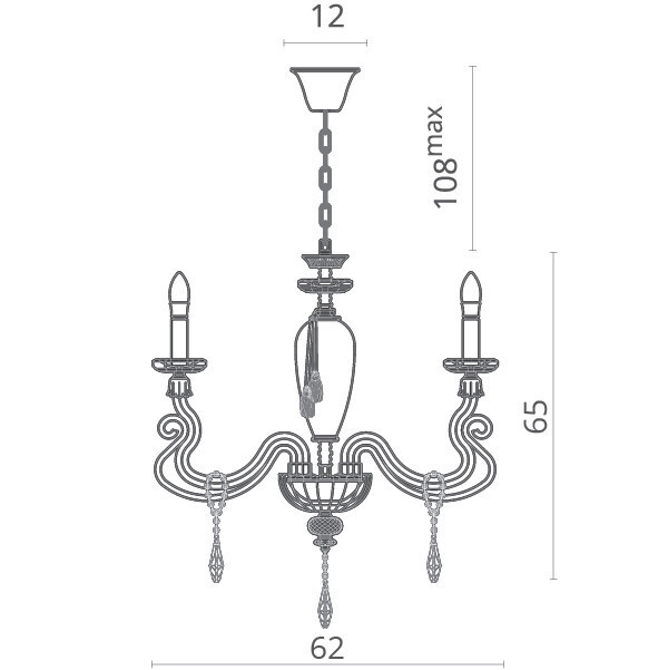 Подвесная люстра Divinare 5124/07 LM-6