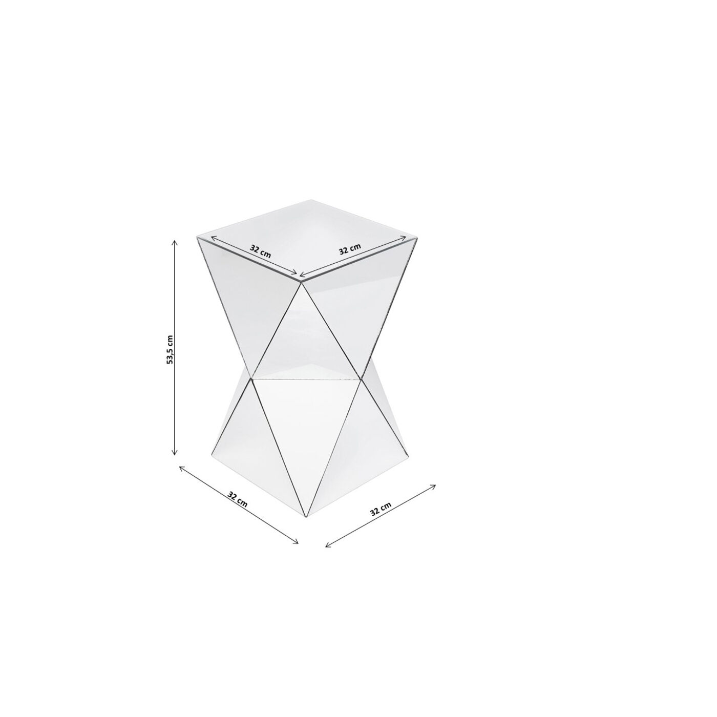 Столик журнальный Luxury Triangle White 32x32 см KARE 85650