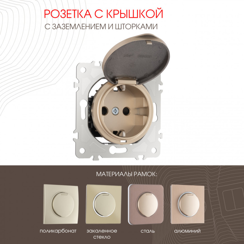 Розетка Arte Milano 202.41-1.shampan