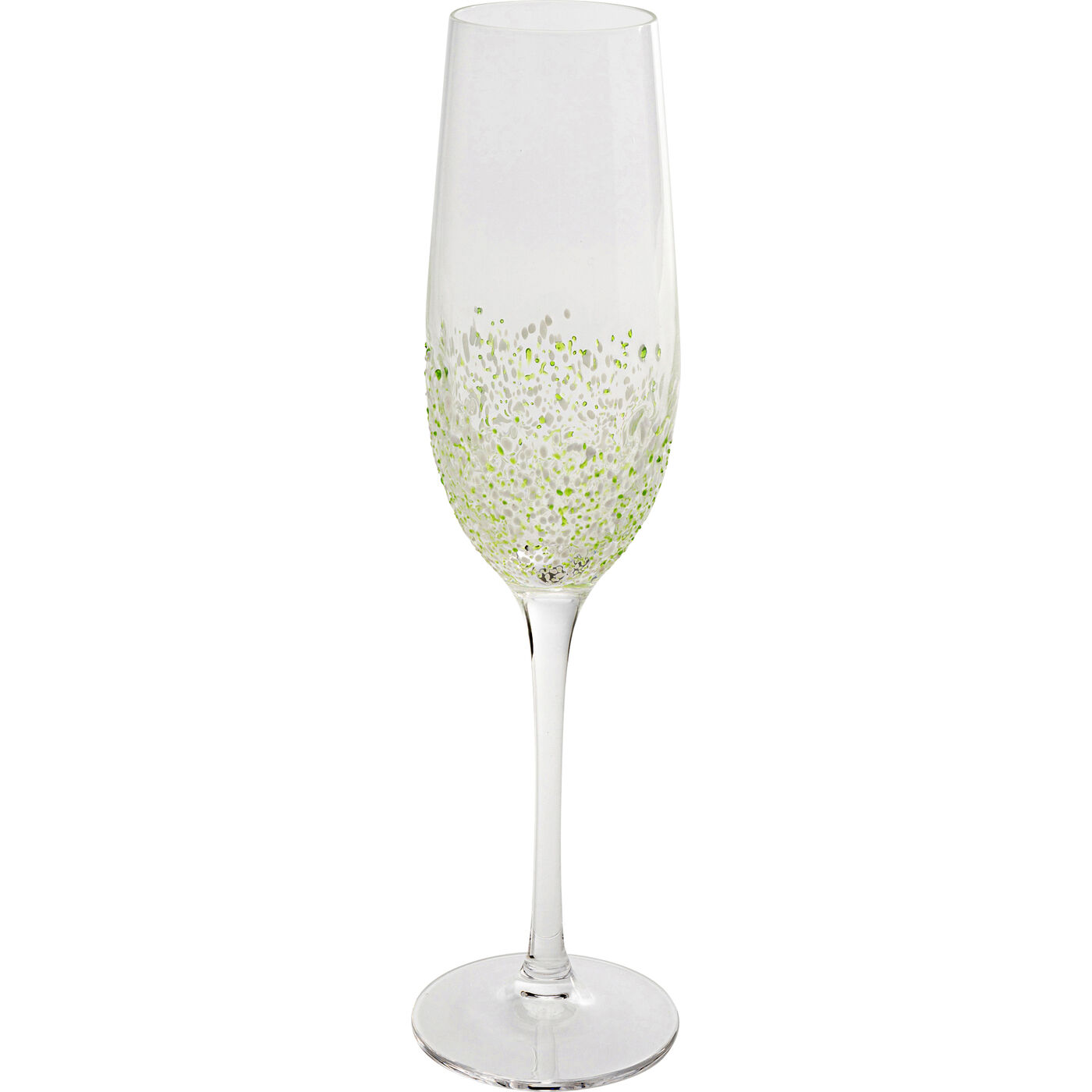 Бокал для шампанского Confetti Green 24cm KARE 56942
