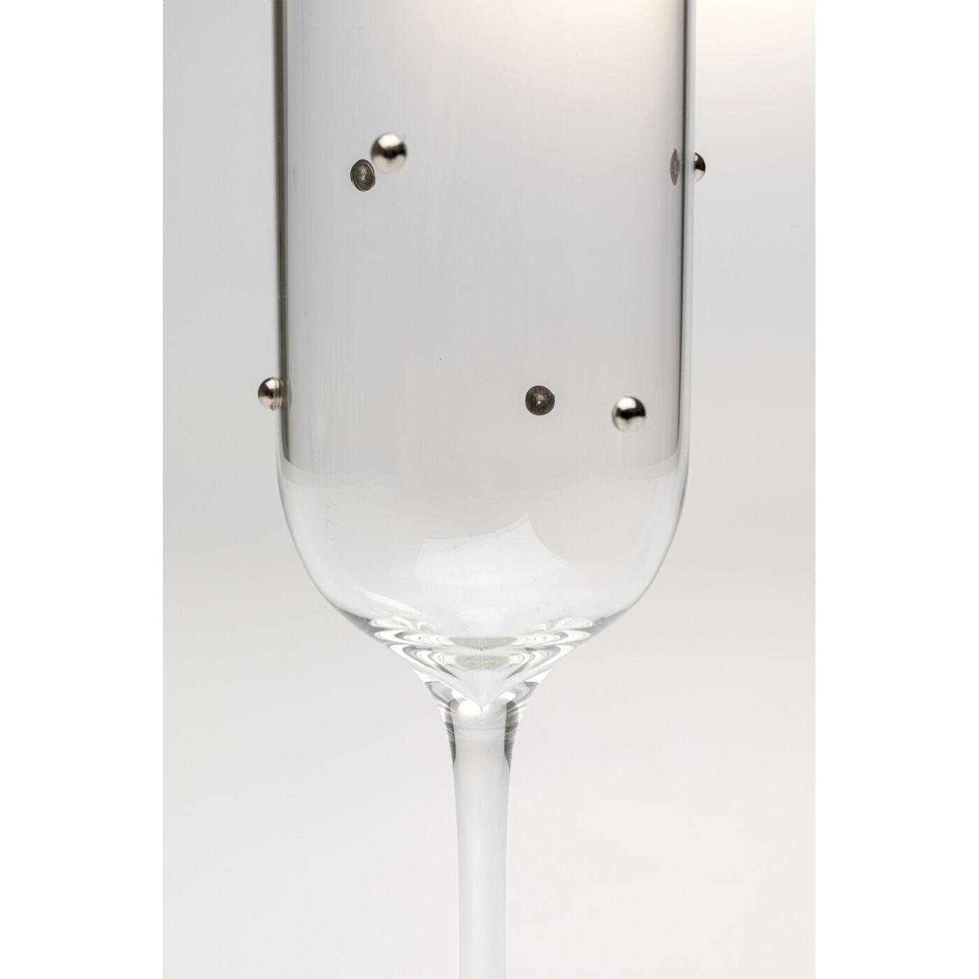 Бокал для шампанского Glam Dots Silver 25cm KARE 58023