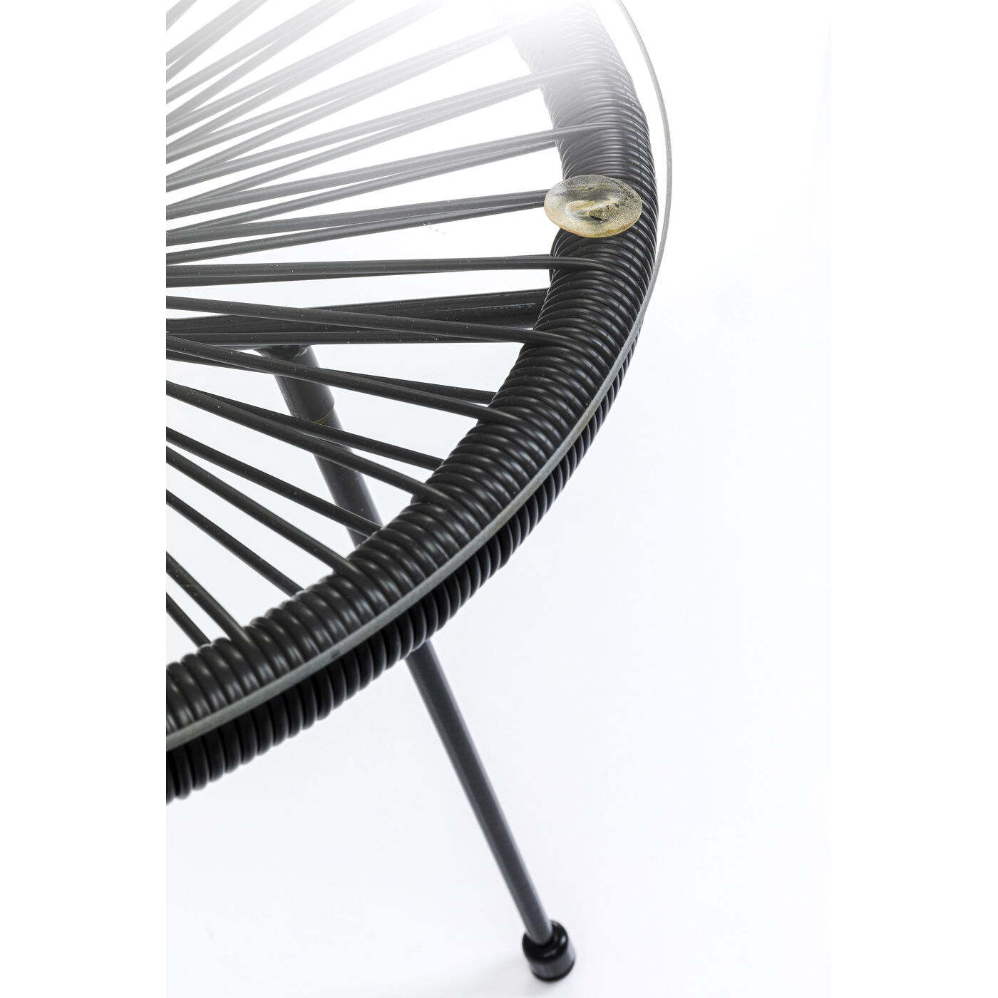 Комлект кресло + столик Acapulco Black (2 предмета) KARE 47404