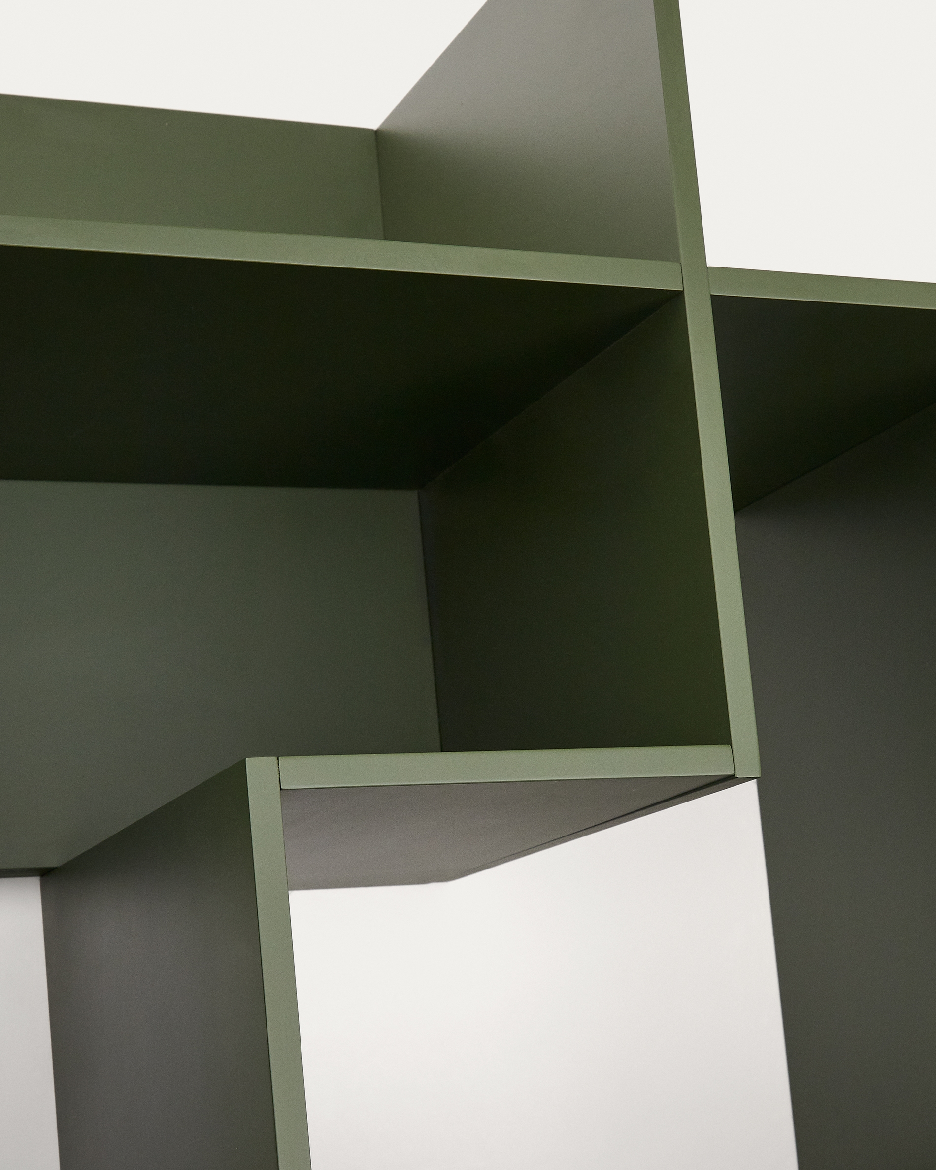 Модульный стеллаж Ina из МДФ с зелёным лаком 80 x 80 см La Forma 261907