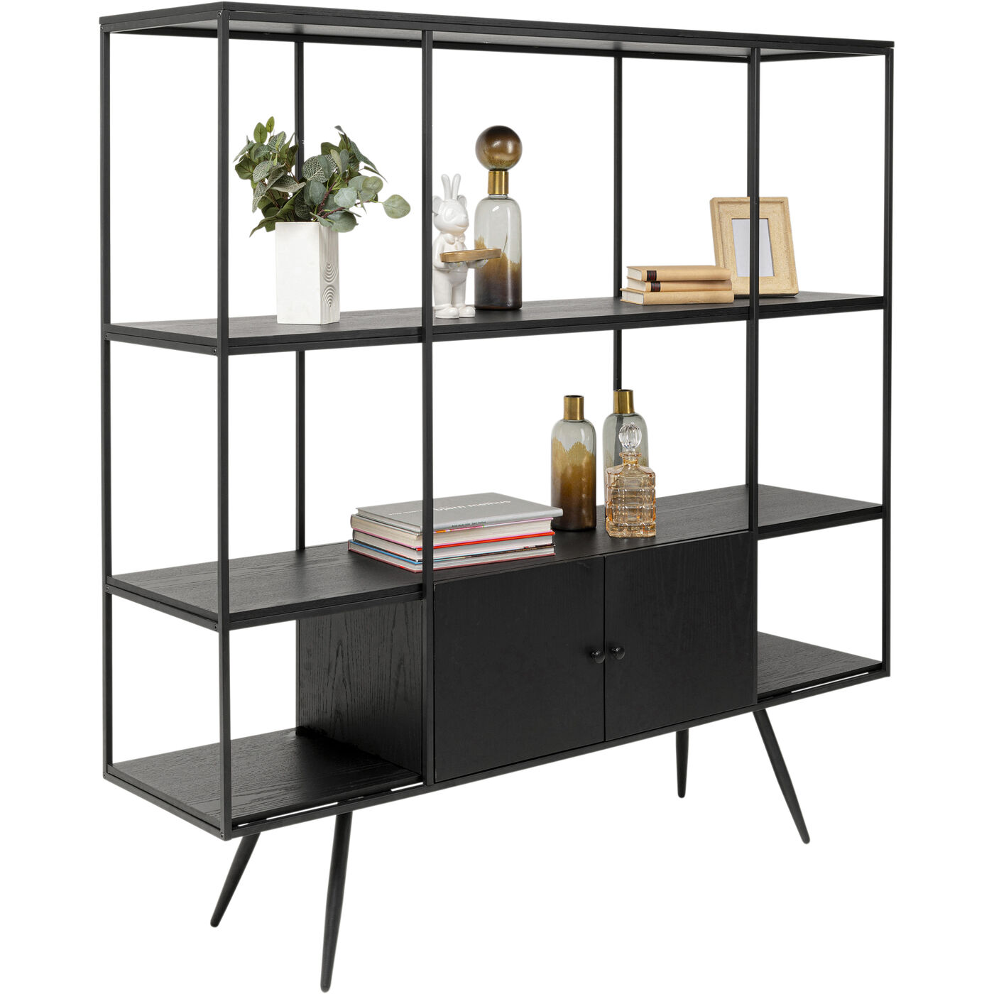 Стеллаж Cosy Sixties Black 180x183 см KARE 87951