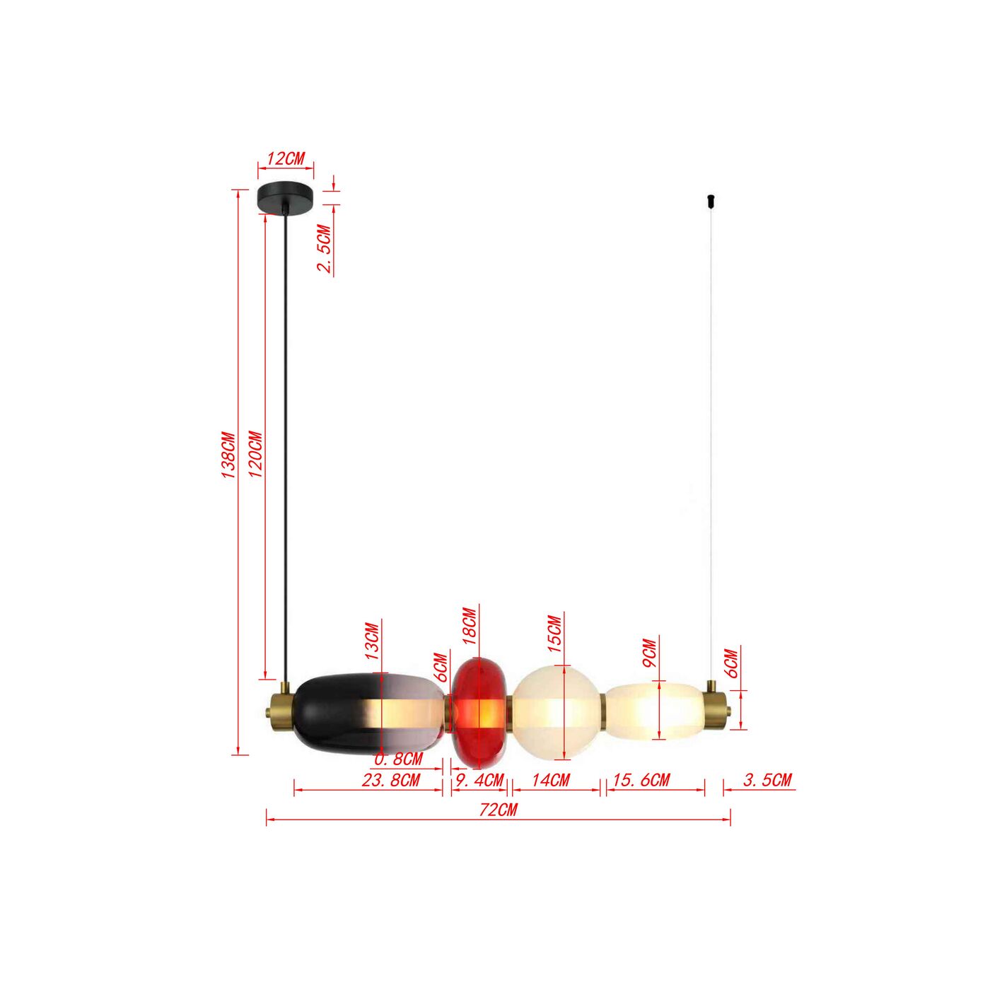 Светильник подвесной Sugar 72cm KARE 56915