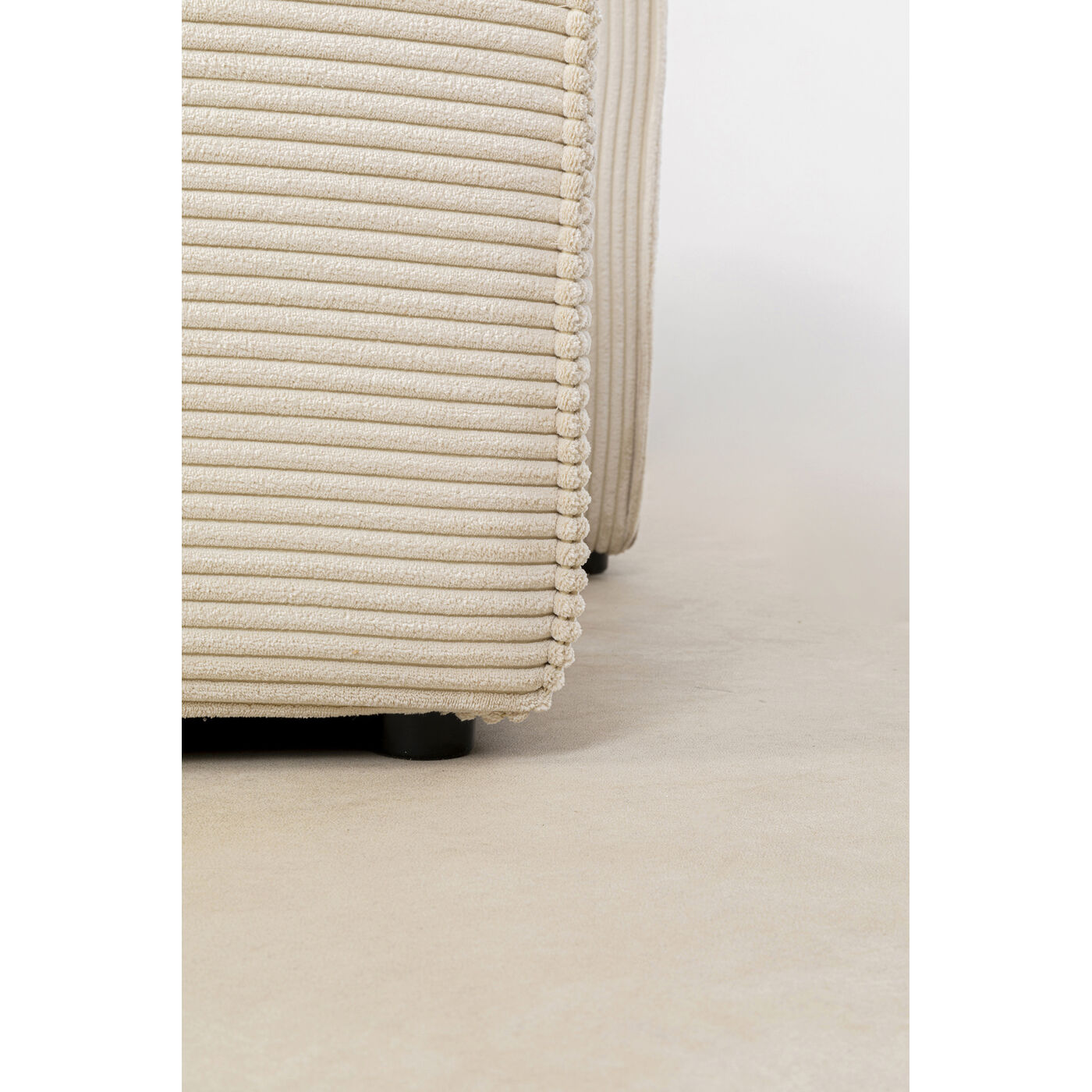 Диван левосторонний угловой Infinity Ottomane Cord Creme Left KARE 87401