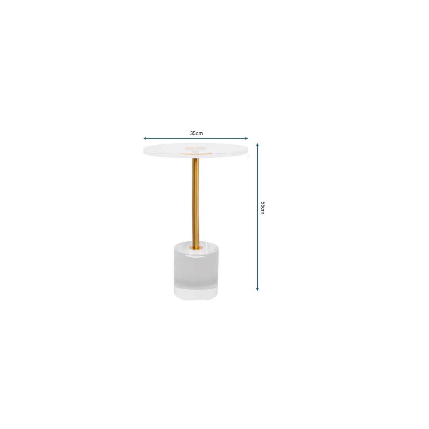 Приставной стол Ghost Ø35cm KARE 70270