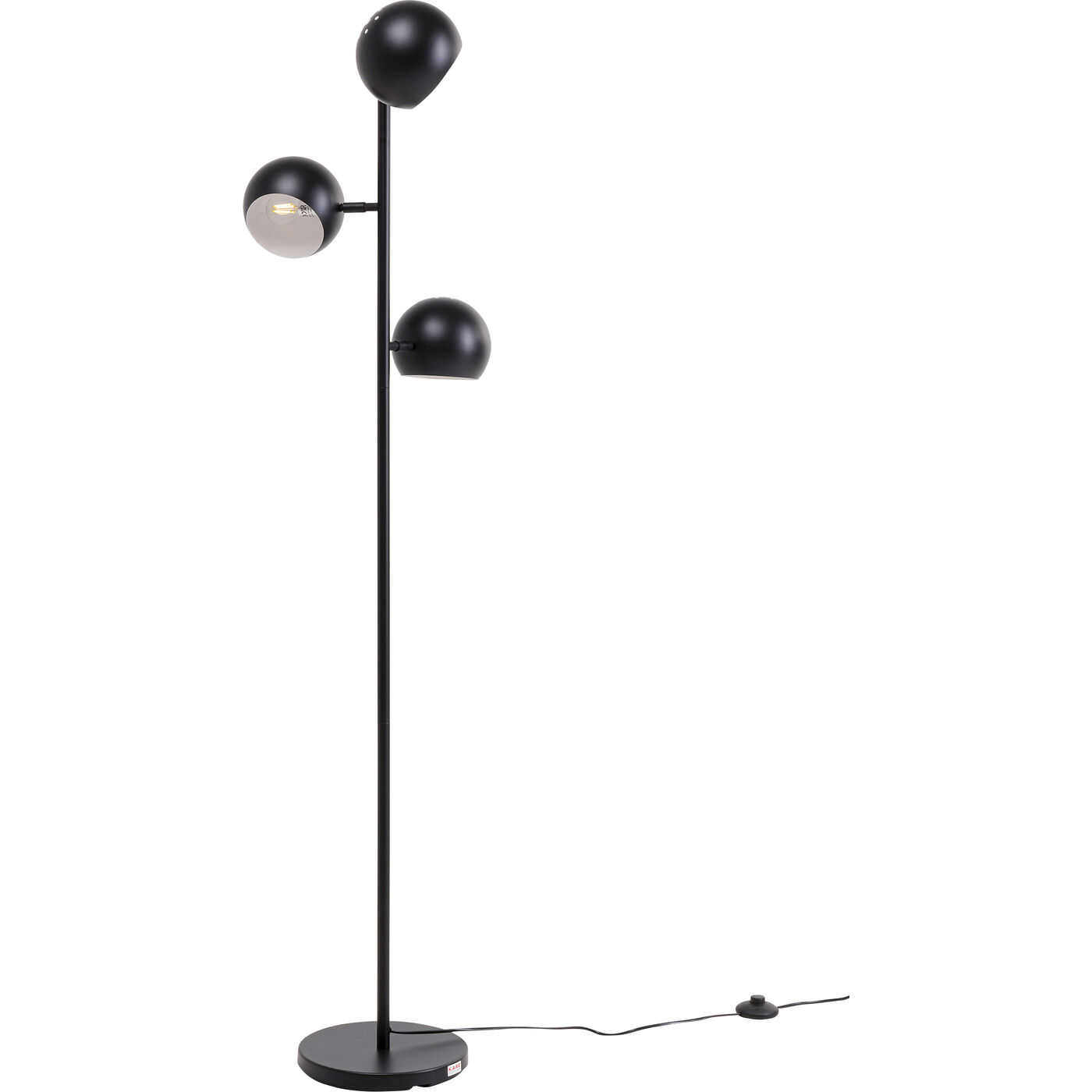 Светильник напольный Calotta Black 3-lite 151cm KARE 57463