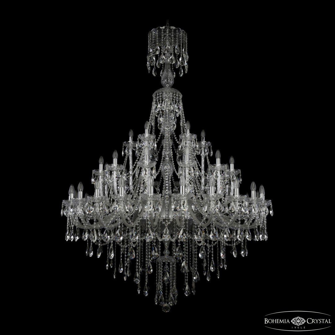 Люстра хрустальная 1415/24+12+6/530/XL-210 Ni