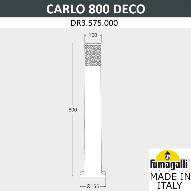 Садово-парковый светильник Fumagalli DR3.575.000.WXU1L
