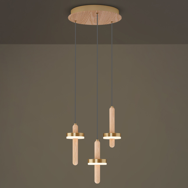 Подвесной светильник FALKA MORE A Brown Диск by ImperiumLoft