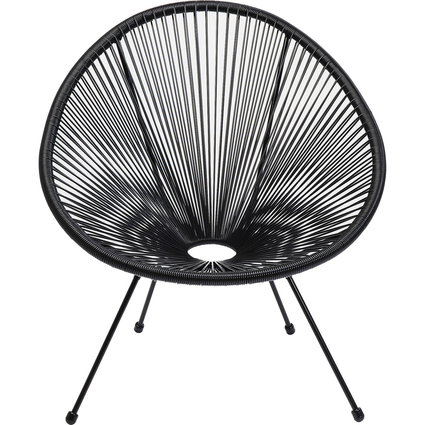 Комлект кресло + столик Acapulco Black (2 предмета) KARE 47404