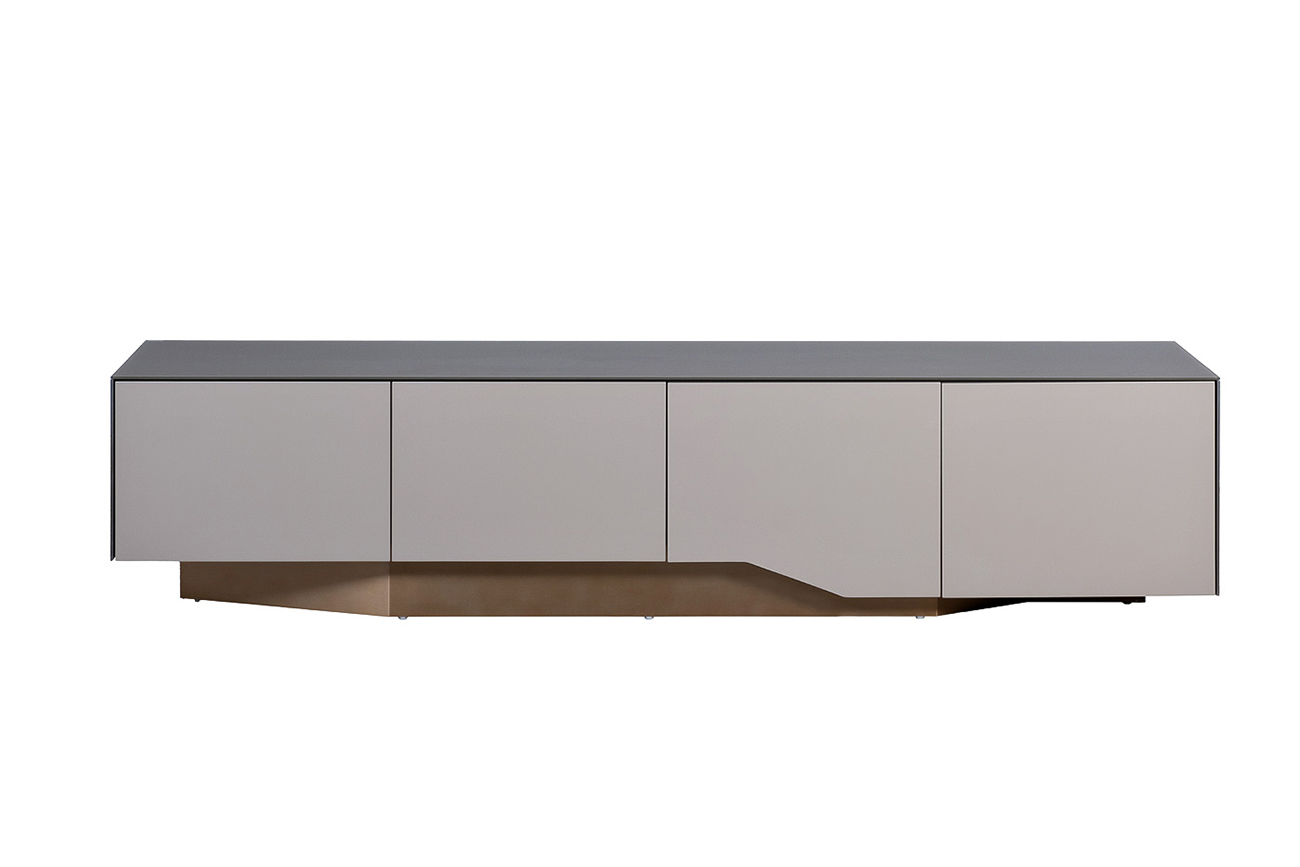 Тумба под телевизор со стеклянной столешницей Garda Decor 58DB-19011
