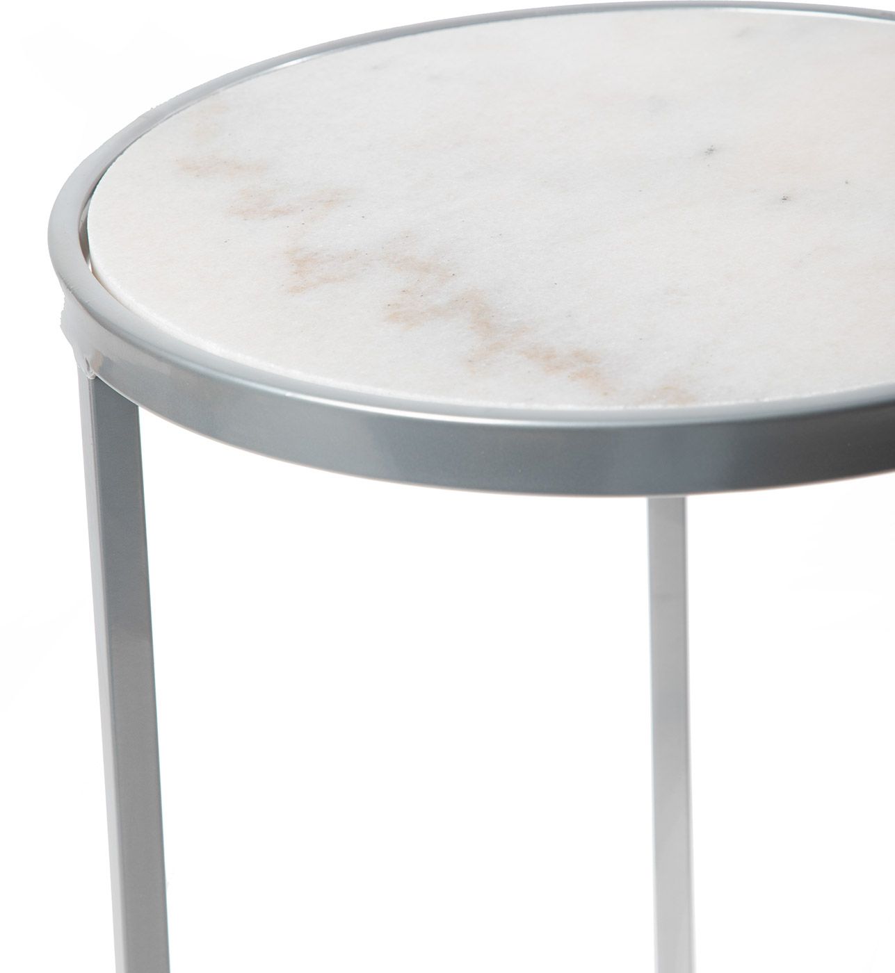 Столики приставные с белым мрамором, набор Glasar 54-094/093