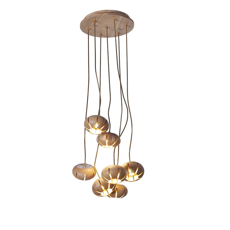 Дизайнерская люстра CAPSULES D30 Light wood by ImperiumLoft