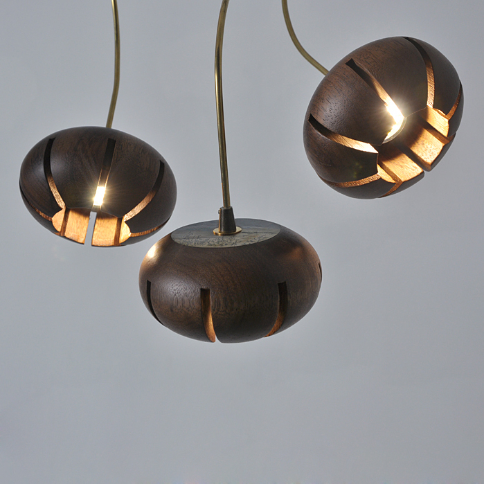 Дизайнерская люстра CAPSULES D30 Dark wood by ImperiumLoft