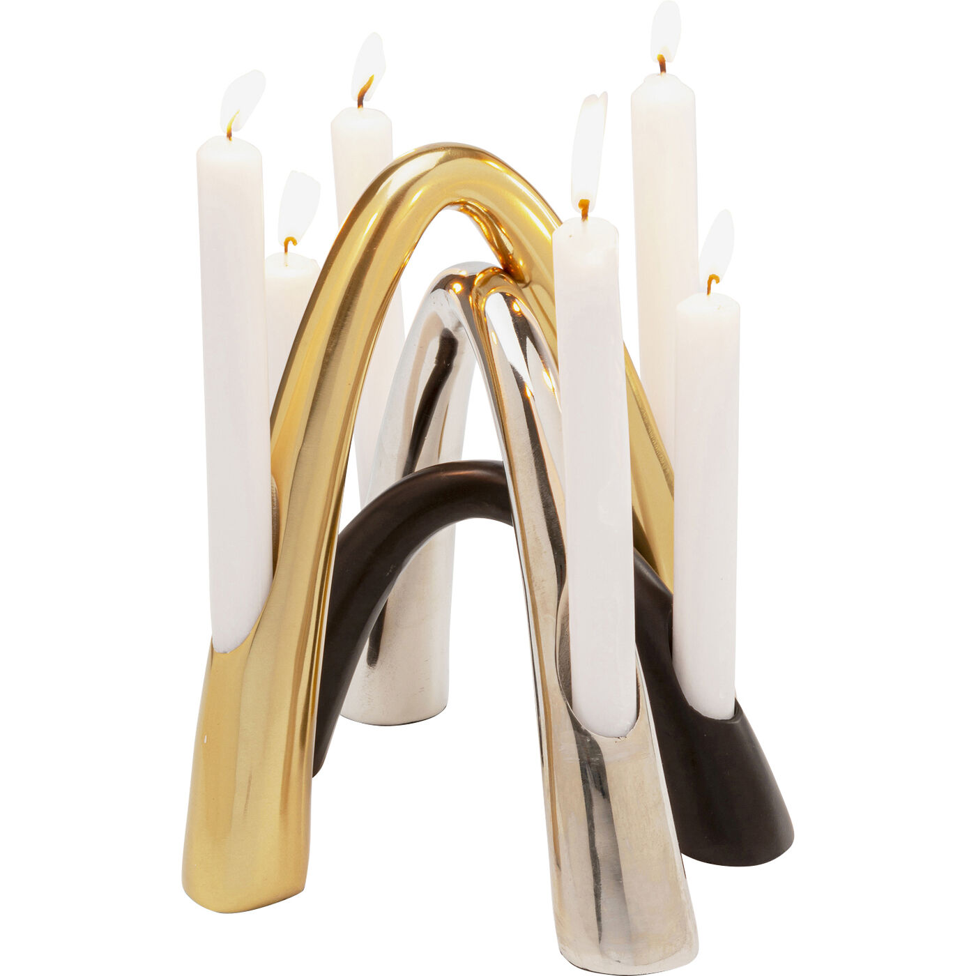 Подсвечник Bow Duo Chrome 21cm KARE 57123