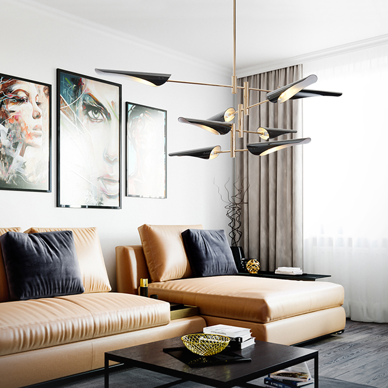 Люстра Cross cable no 407 D145 6 lights Black by ImperiumLoft
