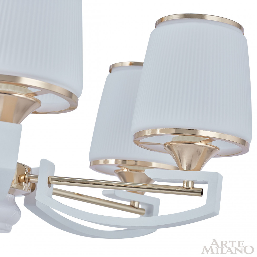 Люстра подвесная с плафонами 302457/6 Wh/Gd Arte Milano