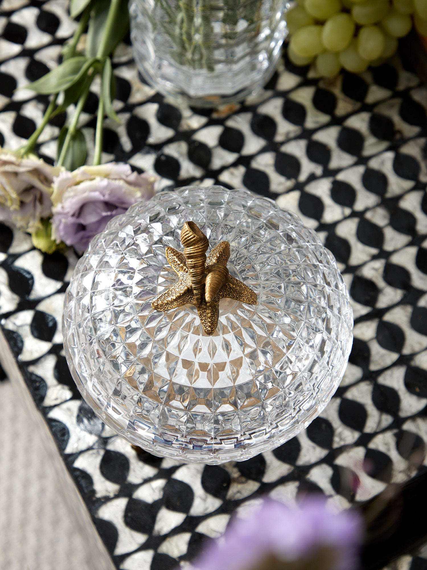 Конфетница Glasar HGL483L/1/GLASS