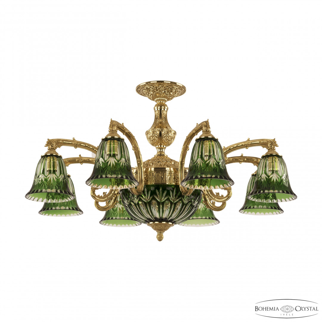 Люстра бронзовая 71212P/8/210 G P2 D Clear-Green/H-1I