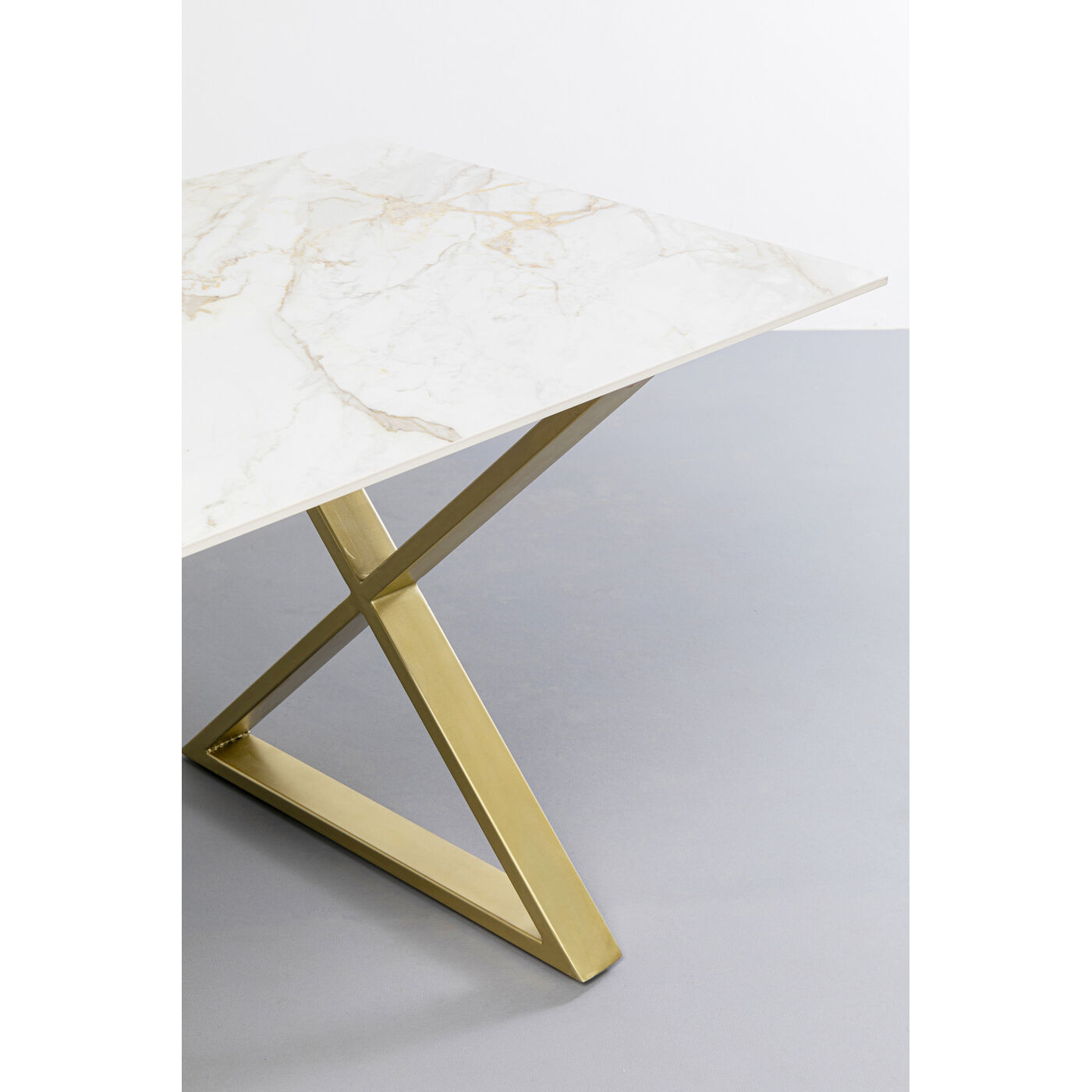 Стол обеденный Eternity Cross Brass160x80 см KARE 87416