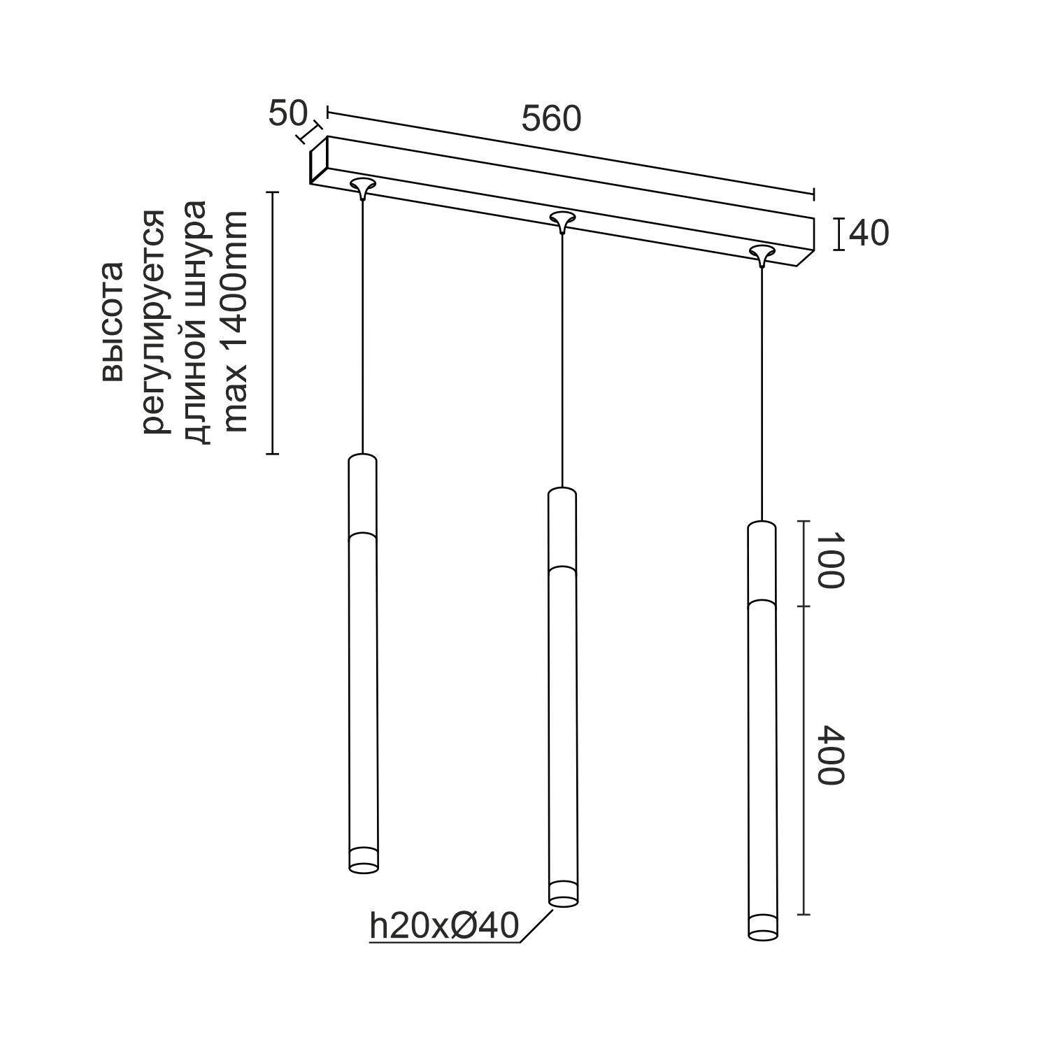 Подвесной (накладной) светодиодный светильник Ledron SAGITONY E3 T40 Wooden 100 Black