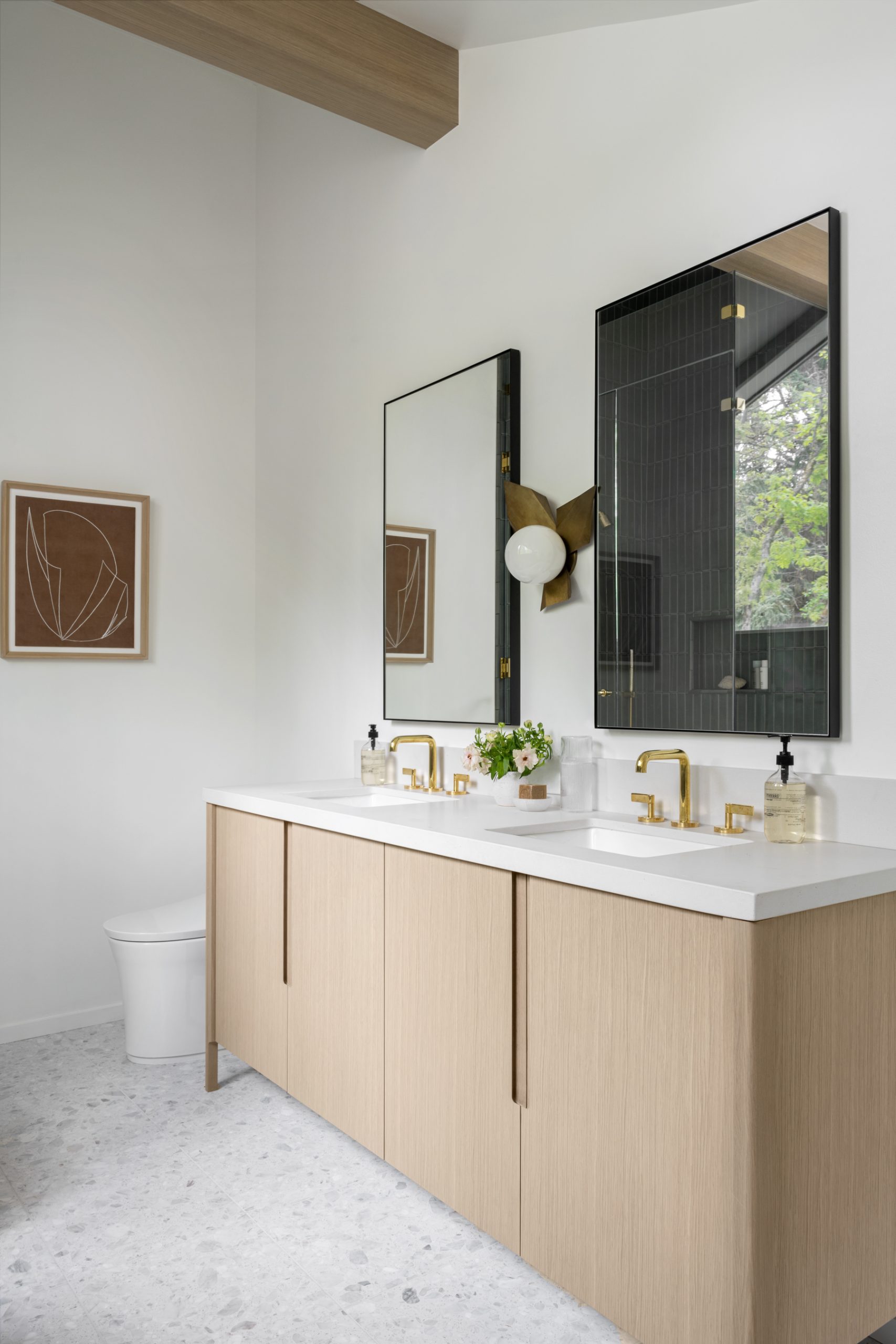 Зеркало в чёрной раме Ноулз Louvre Home LHDWM8531ZYH-black