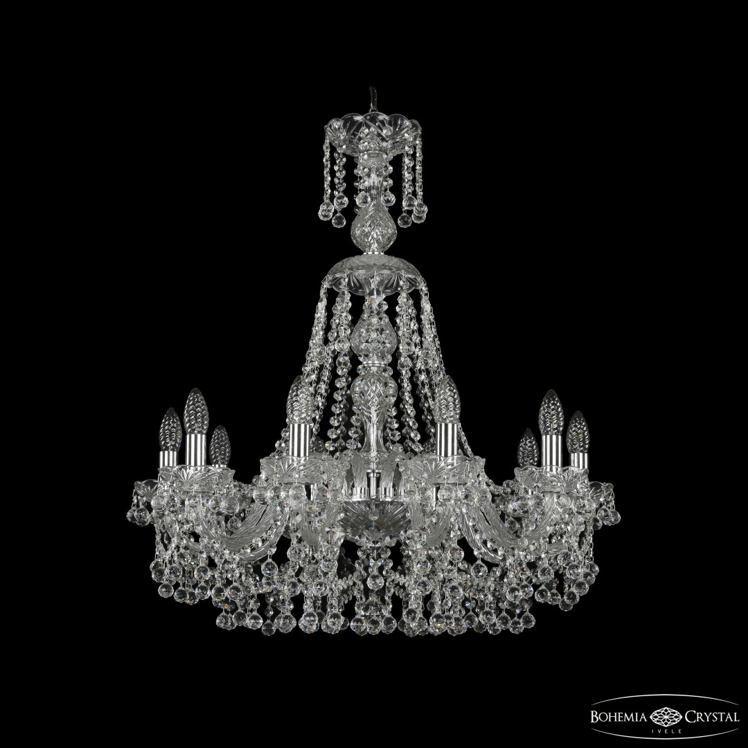 Люстра хрустальная 1409/10/240/XL-75 Ni