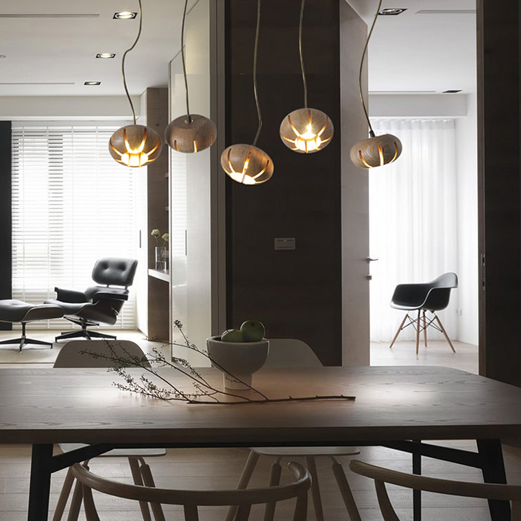 Дизайнерская люстра CAPSULES D30 Dark wood by ImperiumLoft