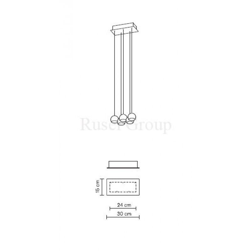 Подвесной светильник Fabbian MULTISPOT BELUGA F32 A27 00