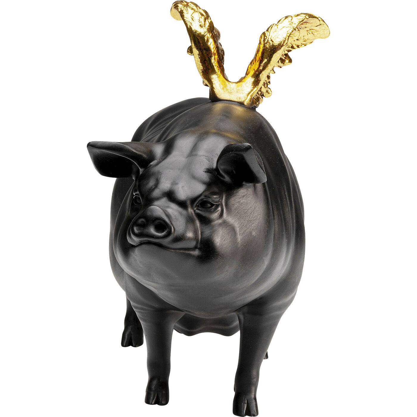 Фигура декоративная Flyin Pig Black 21cm KARE 56907