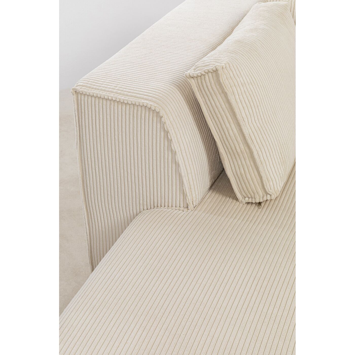 Диван левосторонний угловой Infinity Ottomane Cord Creme Left KARE 87401