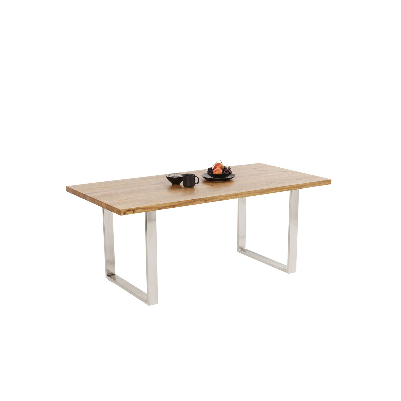 Стол Jackie Oak GK Chrome 200x100 см KARE 84523
