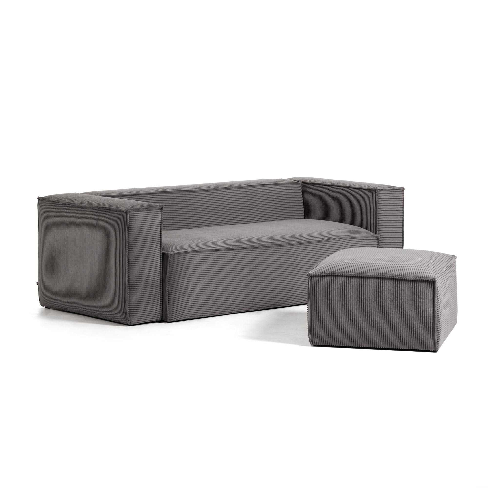 Пуф Blok серый вельвет La Forma 73519