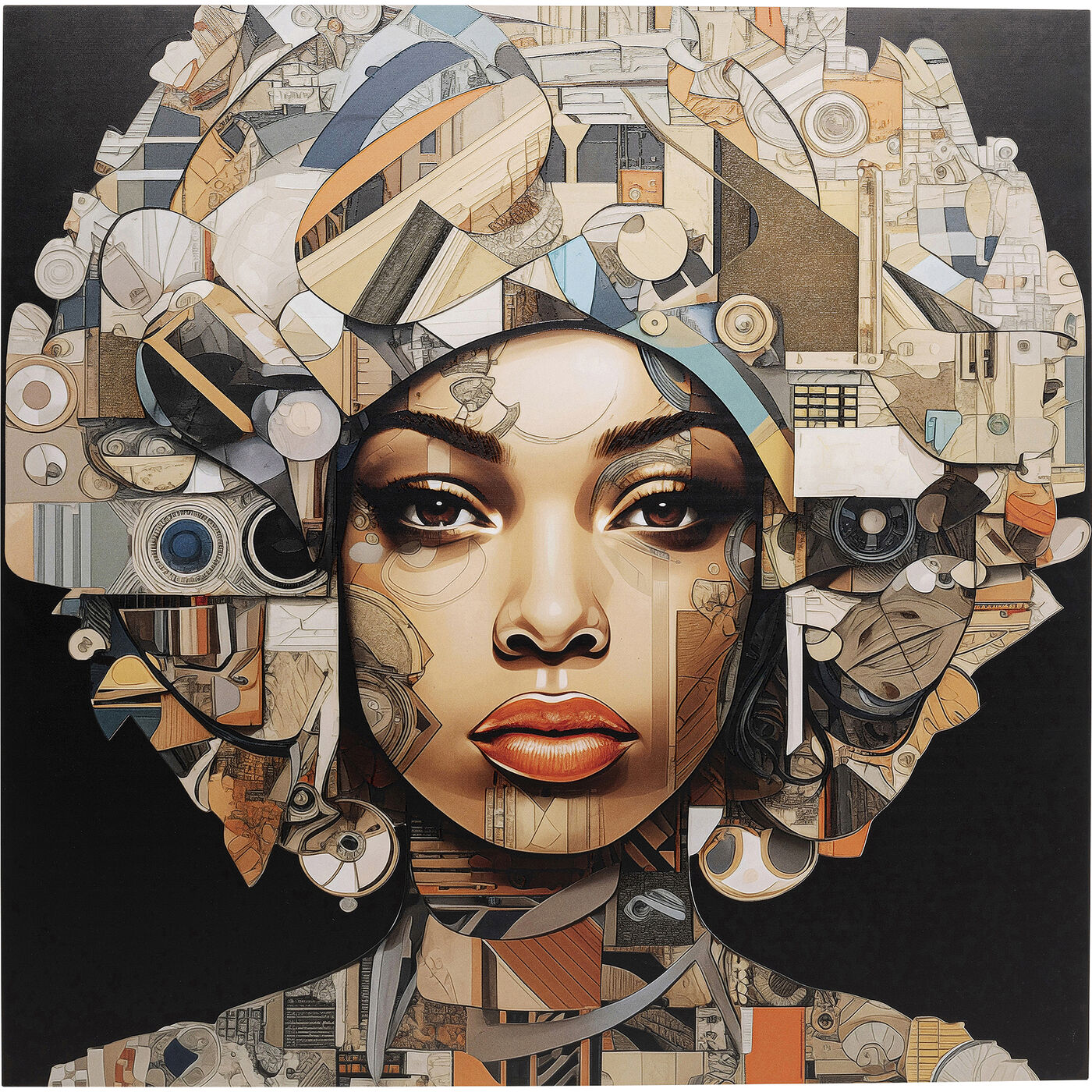 Картина стеклянная 3D Art Geo Woman 80x80cm KARE 57827