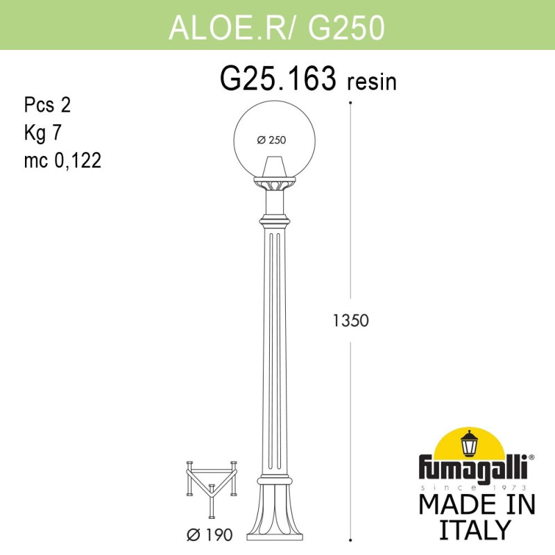 Садово-парковый светильник Fumagalli G25.163.000.VZF1R