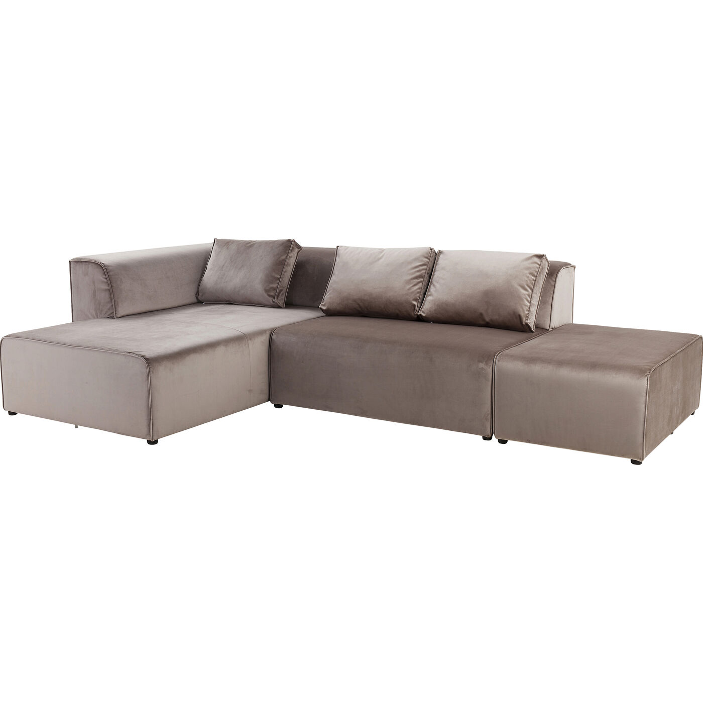 Диван угловой левосторонний Infinity Velvet Taupe Left KARE 84023