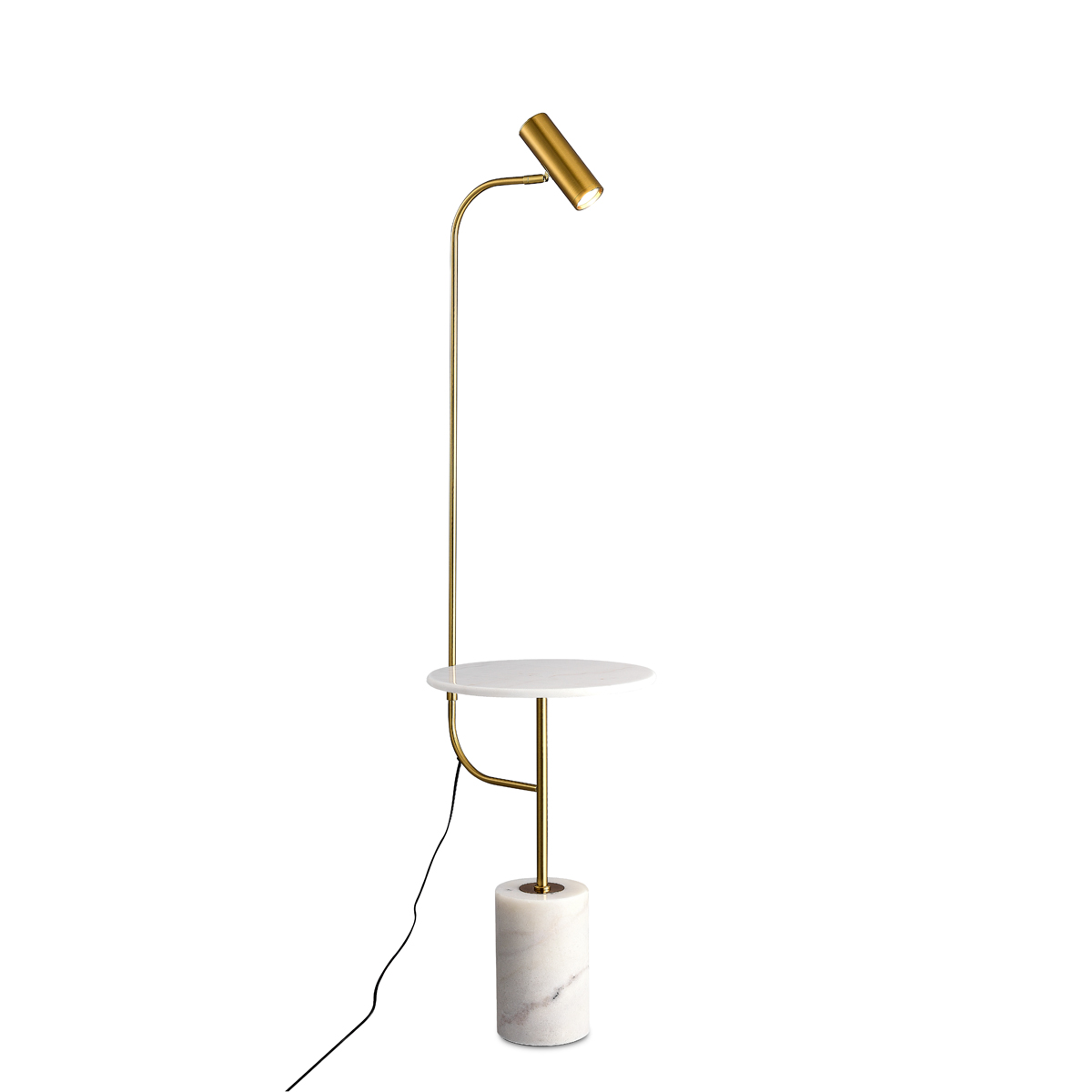 Торшер с мраморным столиком Donolux DL20652T1Copper Brass