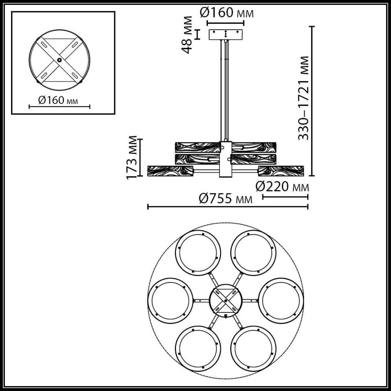 Люстра Odeon Light 5450/99LB