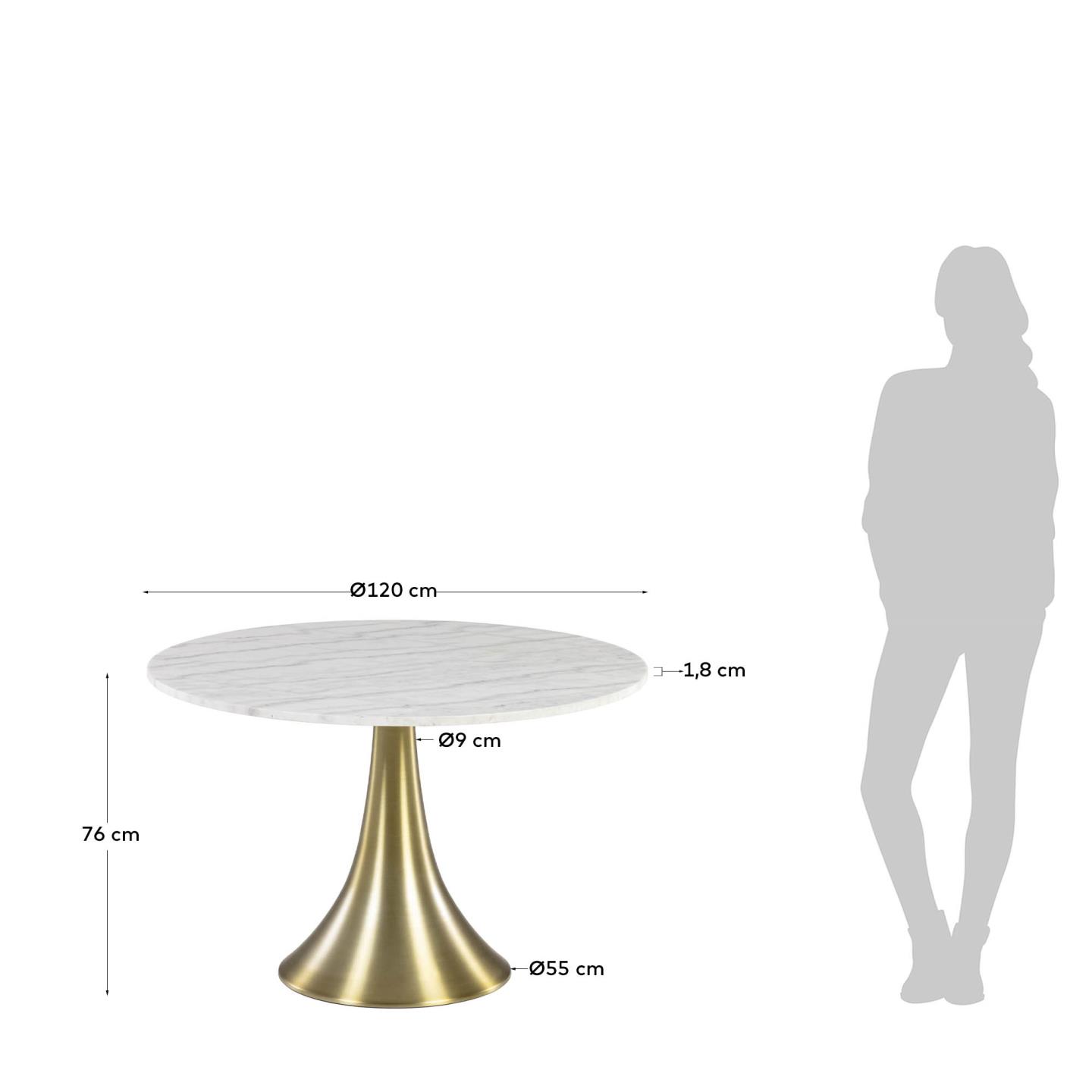 Oria круглый обеденный стол Ø 120 cm La Forma (ex Julia Grup)