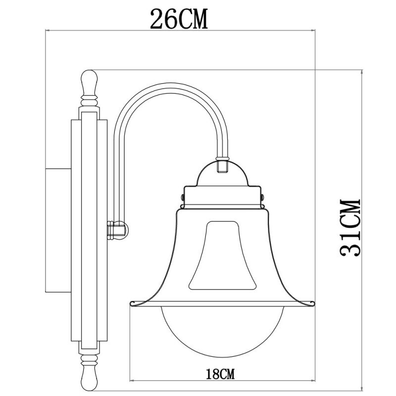 Бра Arte Lamp A7006AP-1AB