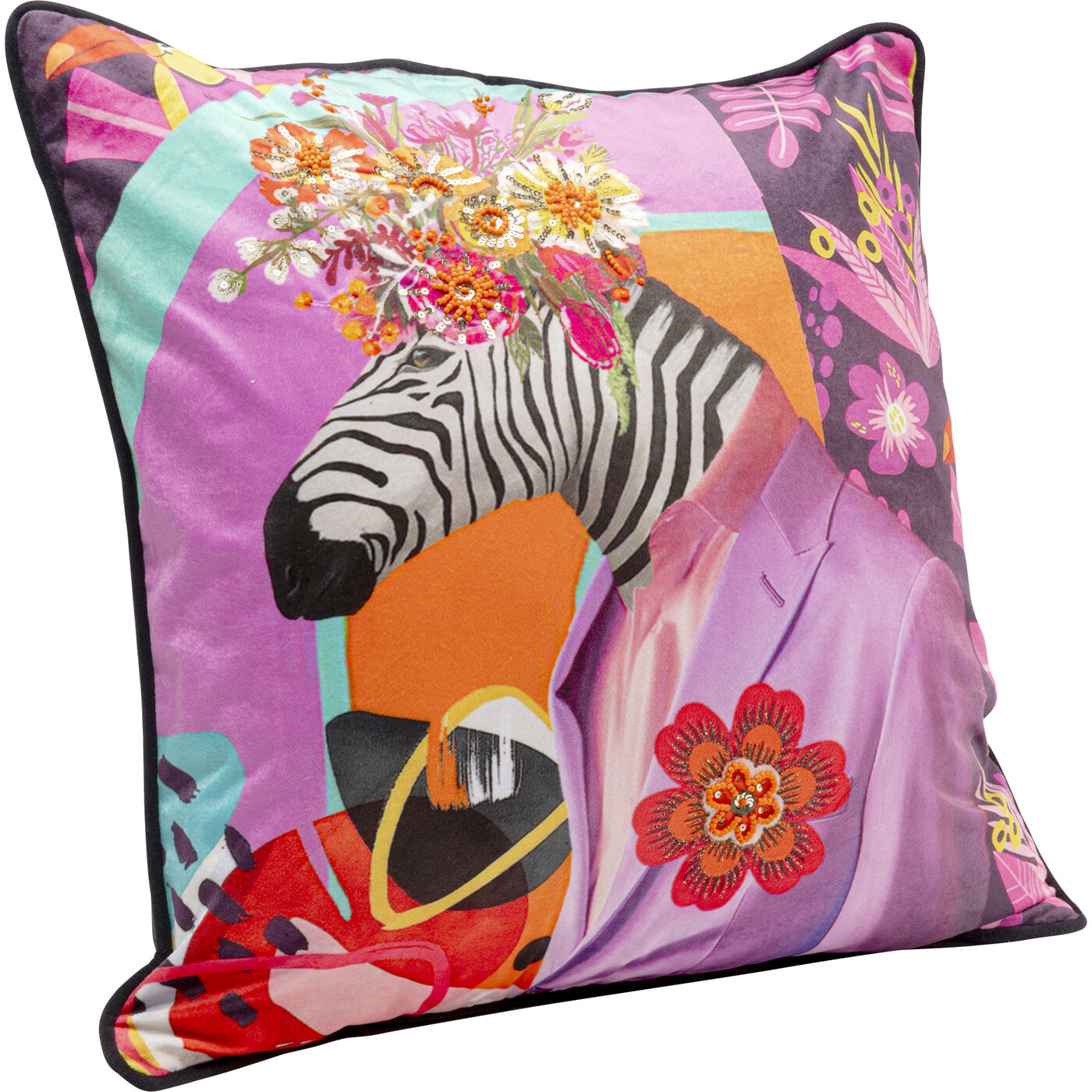 Подушка Fantasy Zebra 45x45cm KARE 57745
