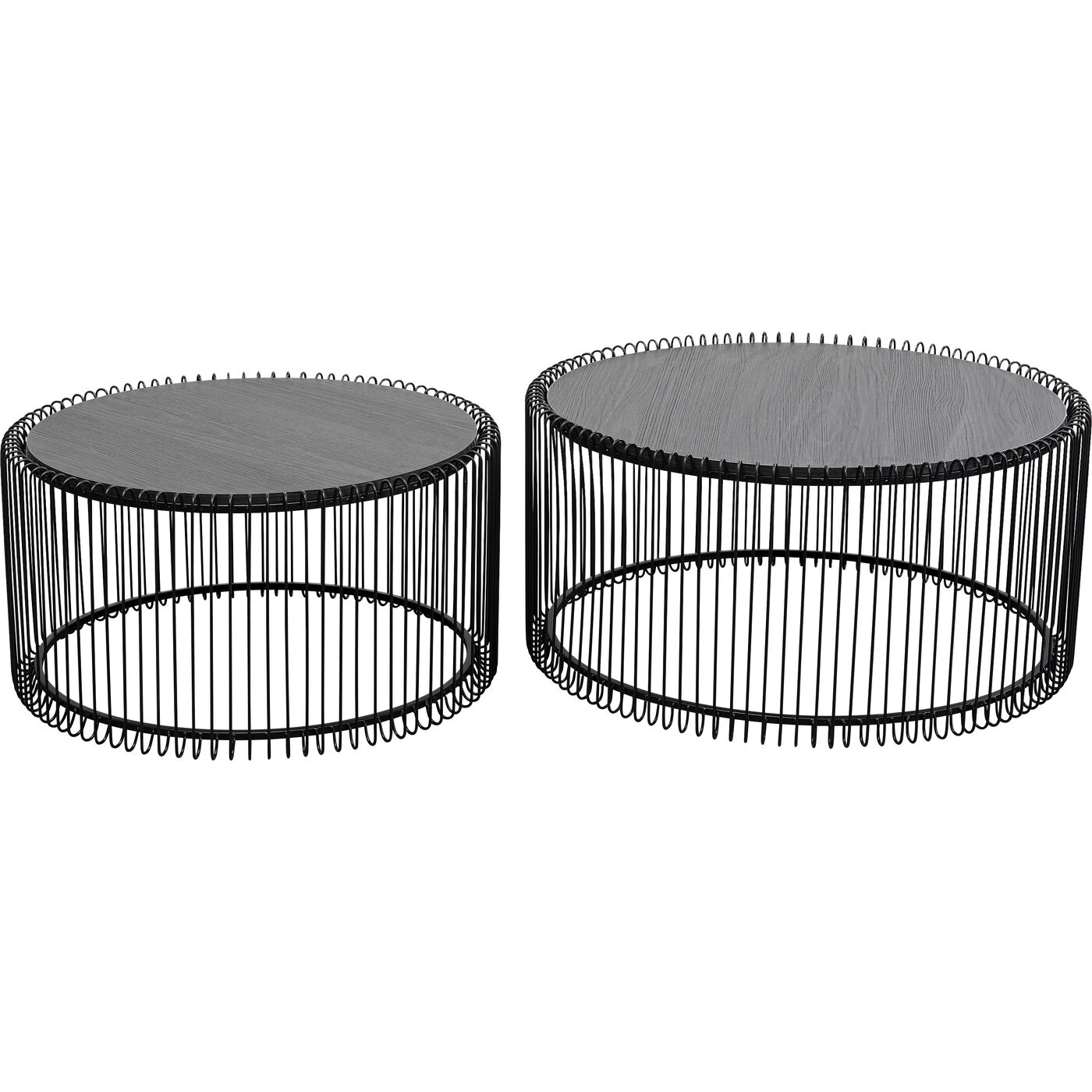 Стол кофейный Wire Black Wood (2/Set) KARE 87816